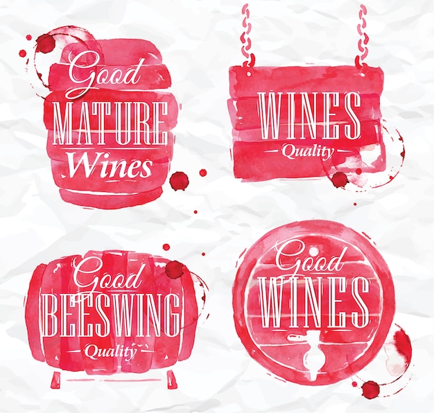 Vector watercolor wine cask