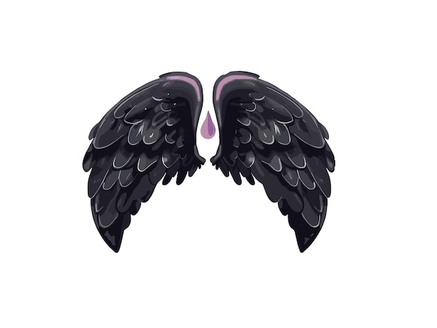 Watercolor Wings Fairy Angel Wings Vector Illustration