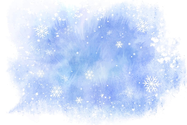 Vector watercolor winter background