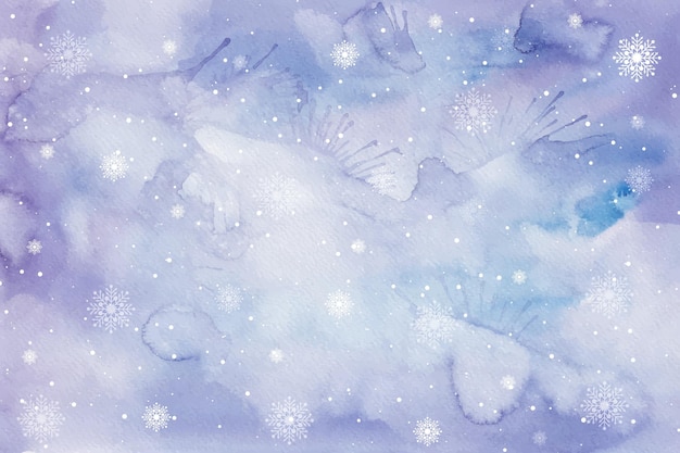 Vector watercolor winter background