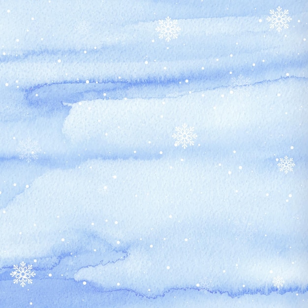 Vector watercolor winter background