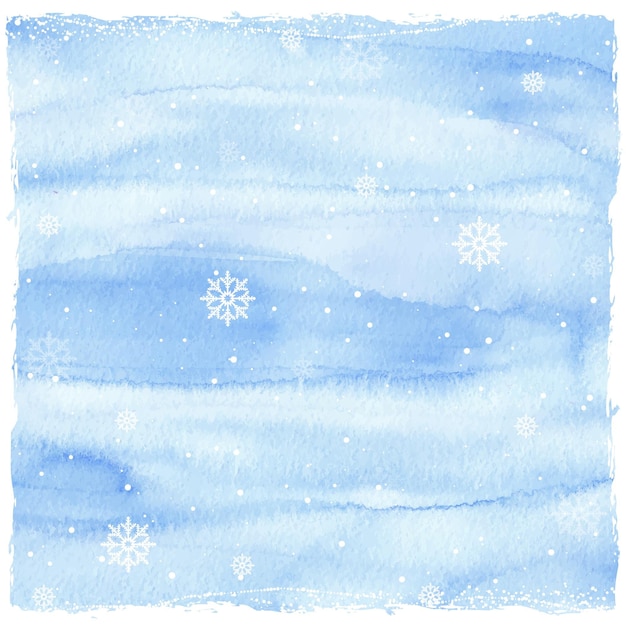 Watercolor winter background