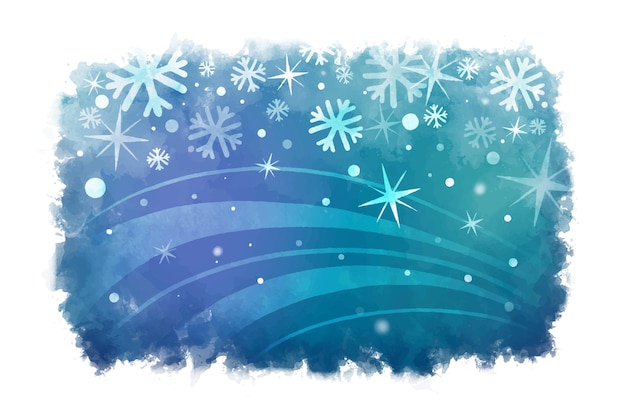 Vector watercolor winter background