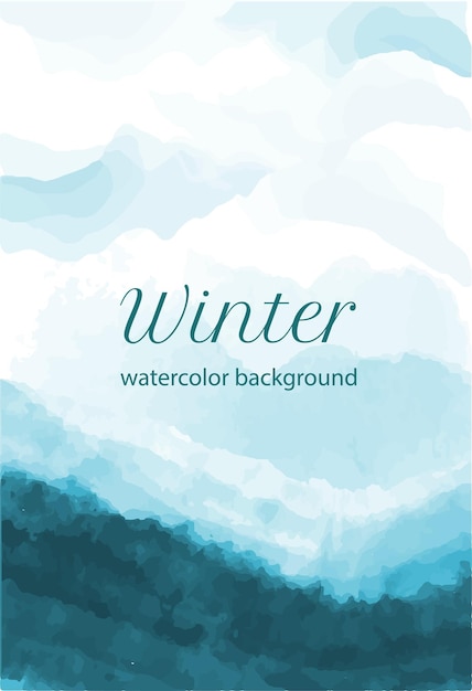 Watercolor winter poster