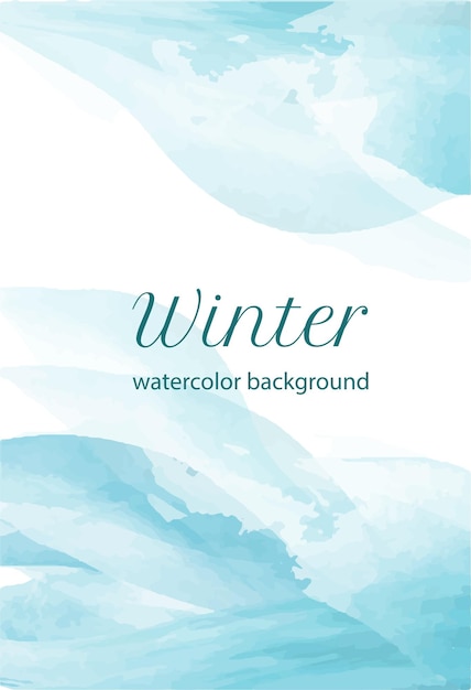 Watercolor winter poster