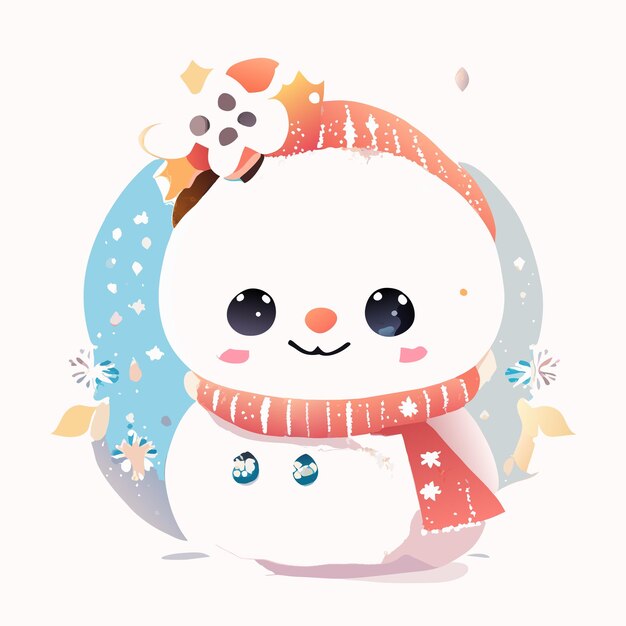 Watercolor winter snowing bear christmas characters collection