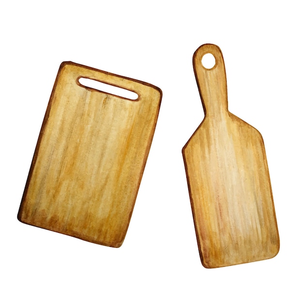 Watercolor Wooden cutting board set.