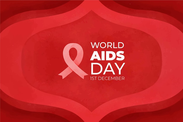 Vector watercolor world aids day background