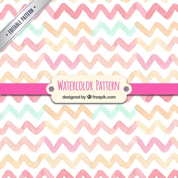 Watercolor zigzag pattern