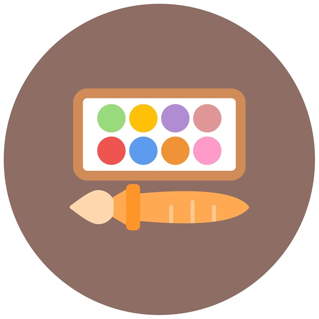 Vector watercolors flat illustration