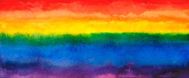 Watercolour abstract bright rainbow