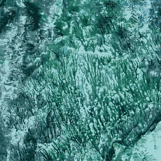 Акварельный фон в зеленых тонах с размытыми пятнами Вектор