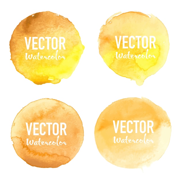 Vector watercolour circle set on white background.