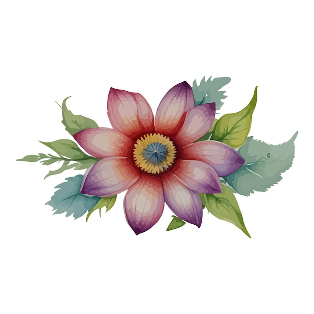 Vector watercolroor flower