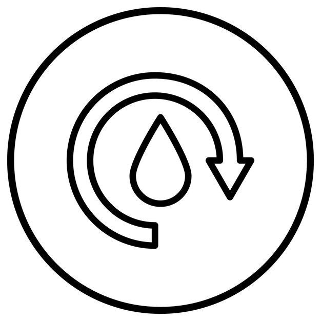 Watercyclus Vector Icon Design Illustratie