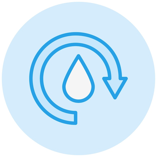 Watercyclus Vector Icon Design Illustratie