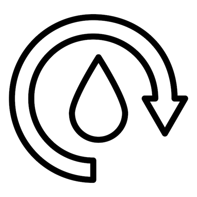 Watercyclus Vector Icon Design Illustratie