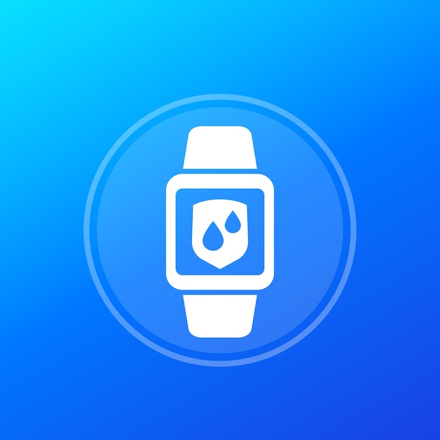 Waterdicht slim horloge vectorpictogram