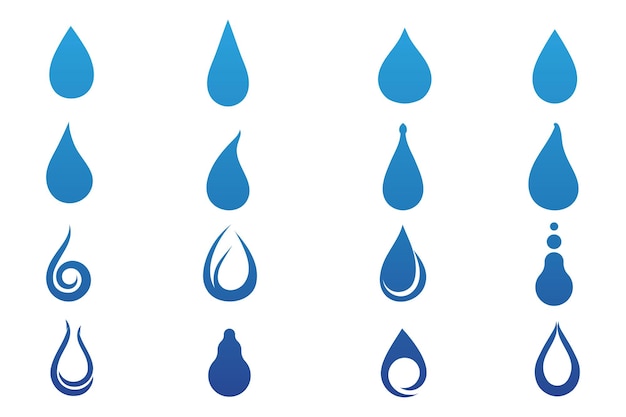 Vector waterdrop logo en symbool vector