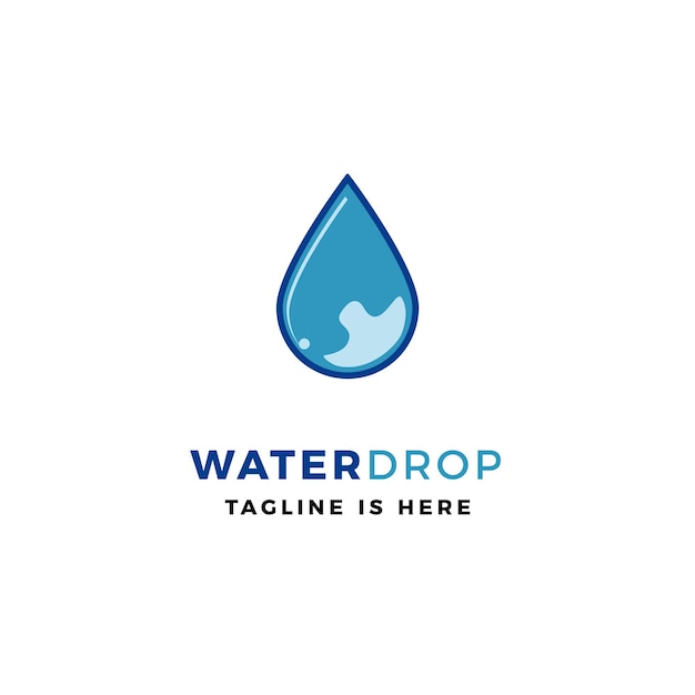 Waterdrop logo vector icon illustration