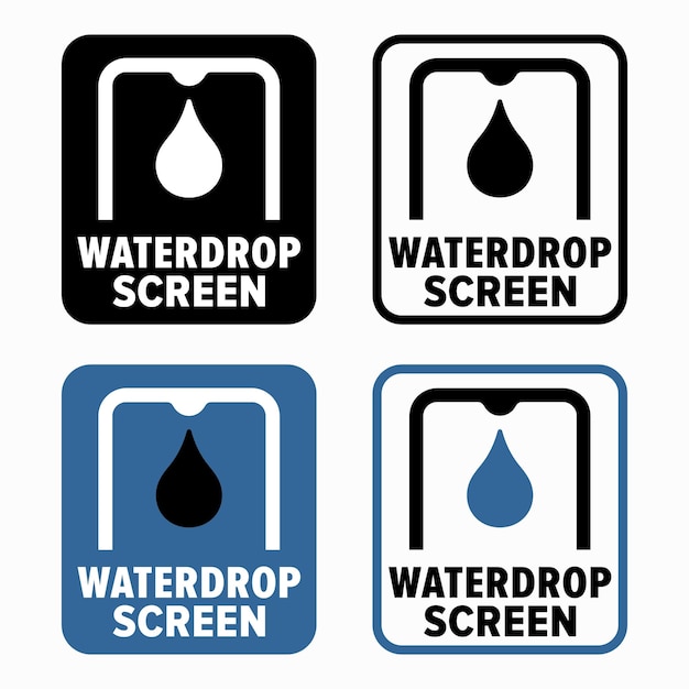 Waterdrop Scherm vector informatiebord