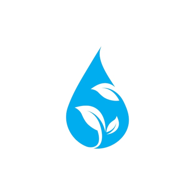 Waterdruppel blad concept Logo sjabloon vector illustratie ontwerp