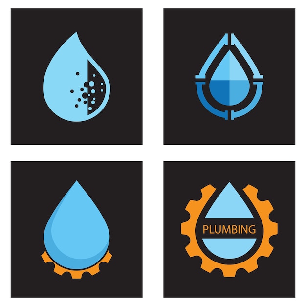 Waterdruppel illustratie logo vector ontwerp