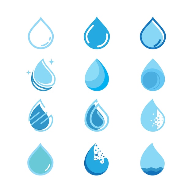 Waterdruppel illustratie logo vector ontwerp