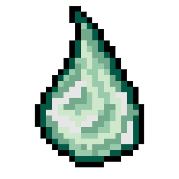 Waterdruppel in pixel art stijl