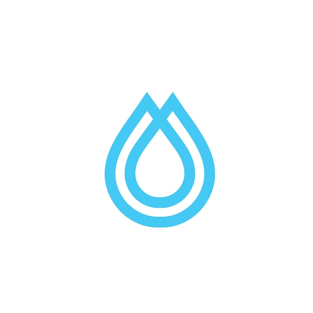 Waterdruppel lijn pictogram vector illustratie ontwerpsjabloon