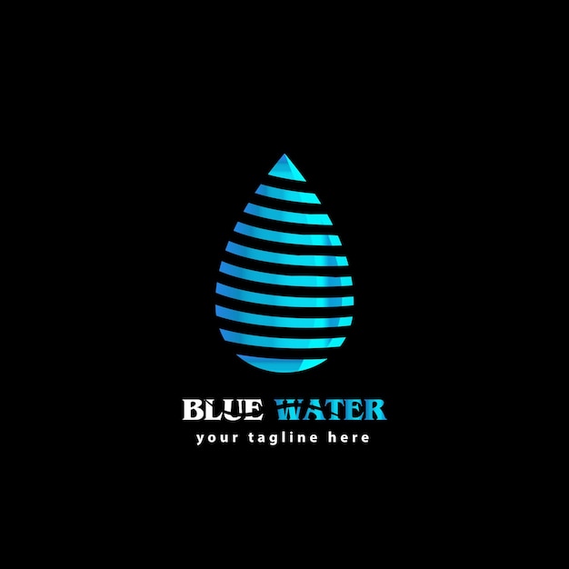 Waterdruppel logo concept vectorillustratie