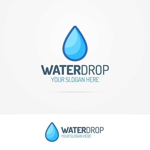 Waterdruppel logo geïsoleerd op witte achtergrond voor gebruik ecologie en gezonde bedrijf, schoonmaak, loodgieterij en sanitaire bedrijf enz. Vector illustratie