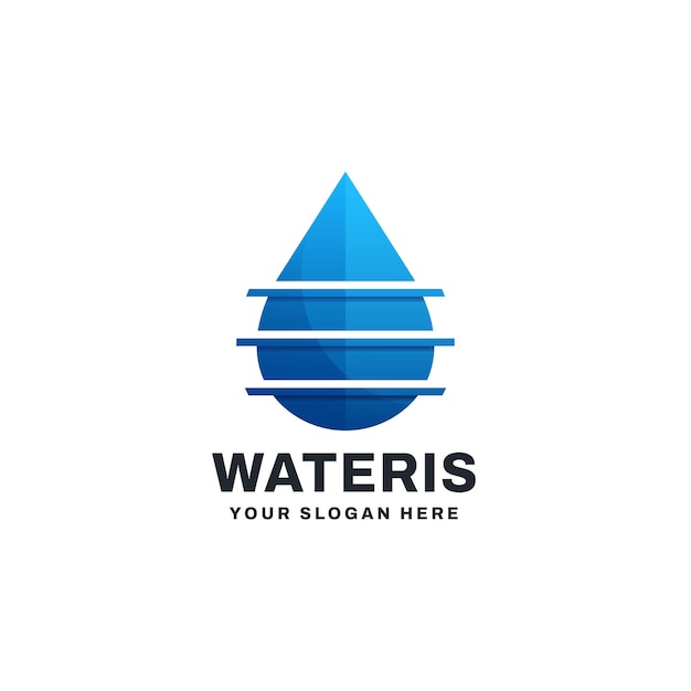 Waterdruppel logo gradient vector icon illustratie