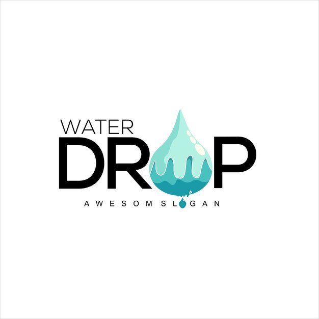 Waterdruppel logo ontwerp kleur voor de kleurovergang