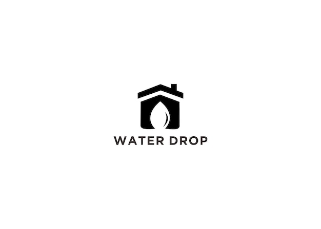 Waterdruppel Logo ontwerp vectorillustratie