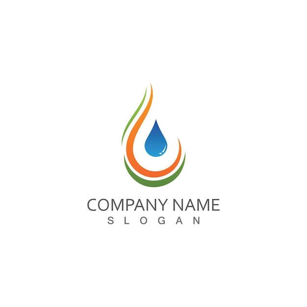Waterdruppel Logo ontwerp
