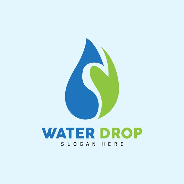 Waterdruppel Logo Simple Vector Elegant Design pictogram symbool sjabloon