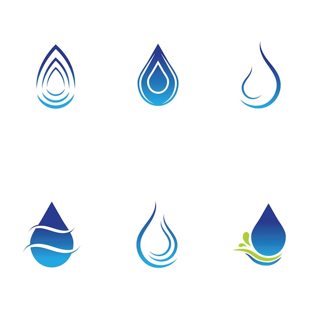 Waterdruppel logo sjabloon vector