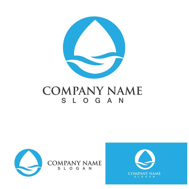 Waterdruppel Logo sjabloon vector