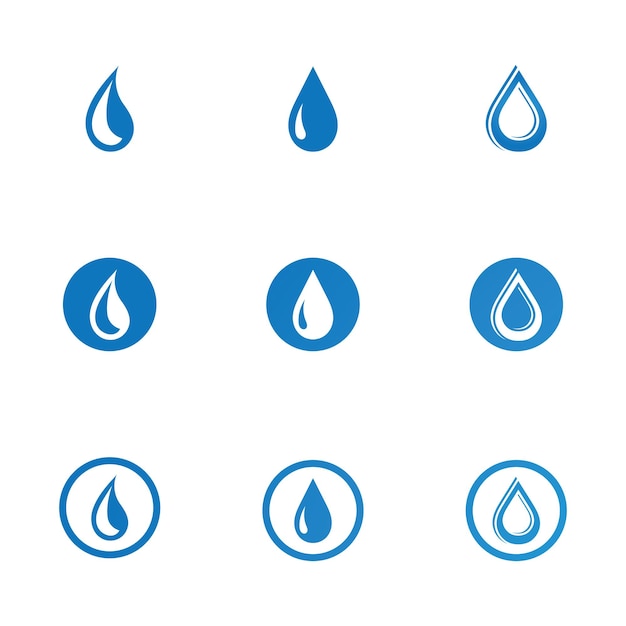 Waterdruppel Logo sjabloon vector