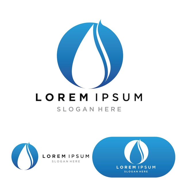 Waterdruppel Logo sjabloon vector