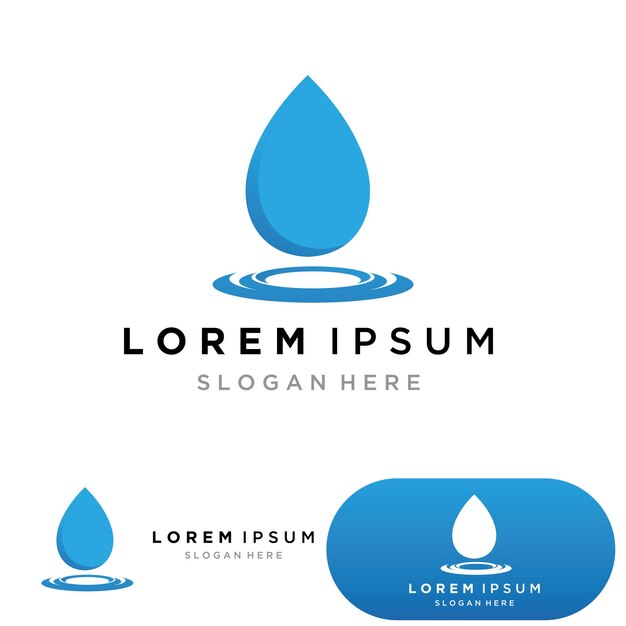 Waterdruppel Logo sjabloon vector