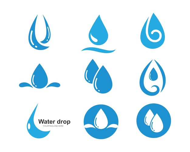 Waterdruppel Logo sjabloon vectorillustratie