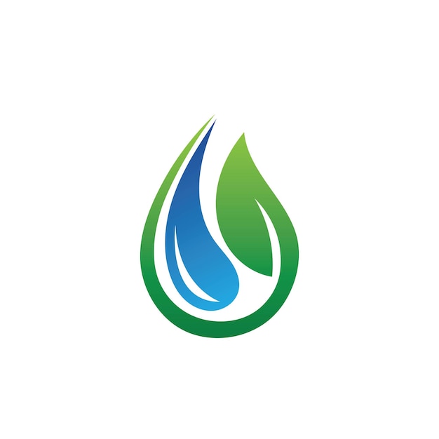 Waterdruppel Logo sjabloon