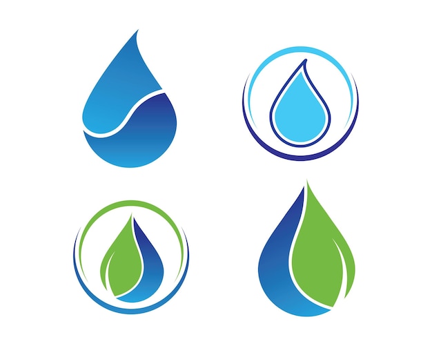 Waterdruppel logo template vector illustratie ontwerp