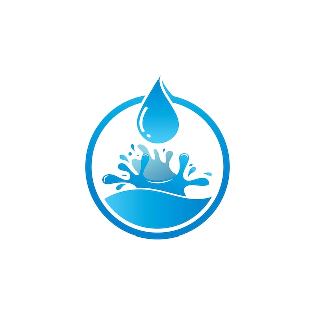 Waterdruppel logo template vector illustratie ontwerp