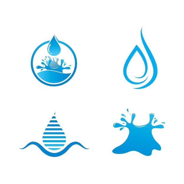 Waterdruppel Logo Template vector illustratie ontwerp