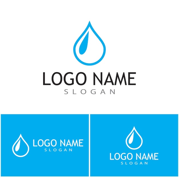 waterdruppel Logo Template vector illustratie ontwerp