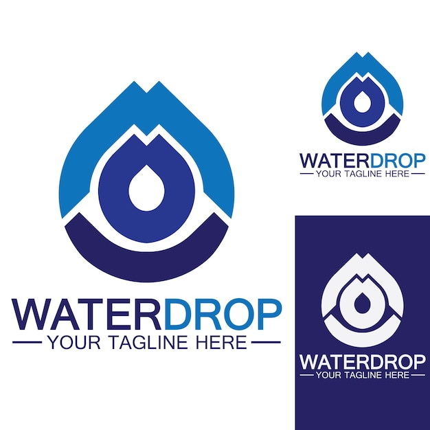 waterdruppel Logo Template vector illustratie ontwerp