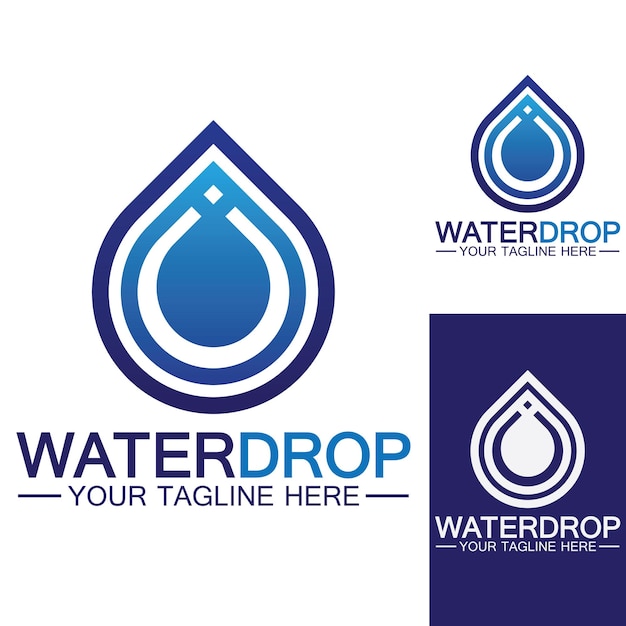 waterdruppel Logo Template vector illustratie ontwerp